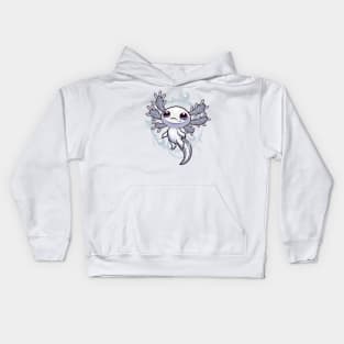 Axolotl kawaii  Black &White Kids Hoodie